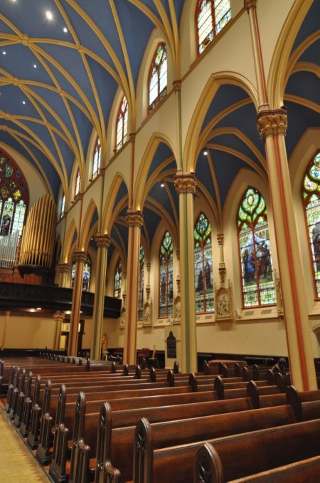 St. Monica Church NYC side interior | Liturgical Design | Lawrence Hoy ...